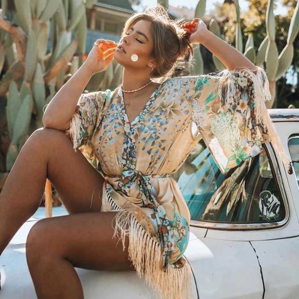 5⭐️Favorite Boho Gypsy Willow Tassel Dress - Picture 3 of 8